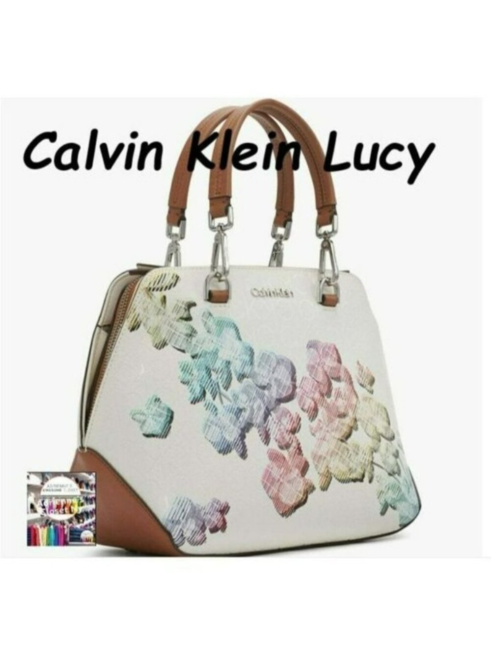 CALVIN Klein Lucy Satchel Bag, NWT